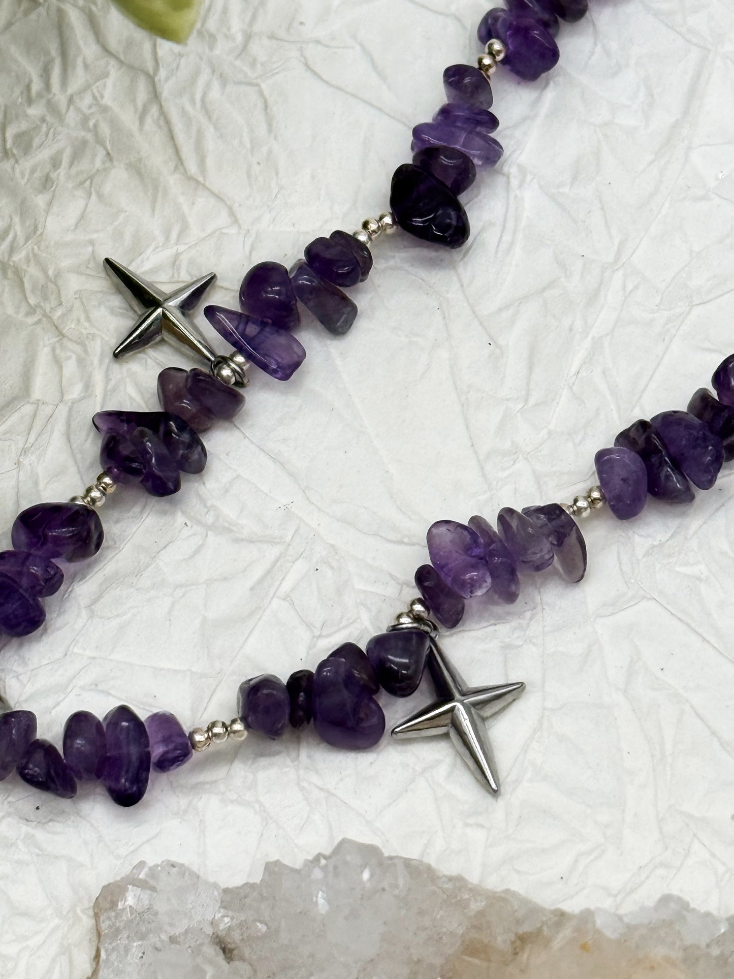 "Amethyst Awakening" Splitterkette | Gold & Silber | Amethyst