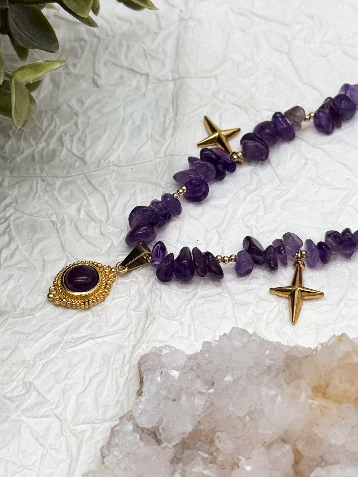 "Amethyst Awakening" Splitterkette | Gold & Silber | Amethyst