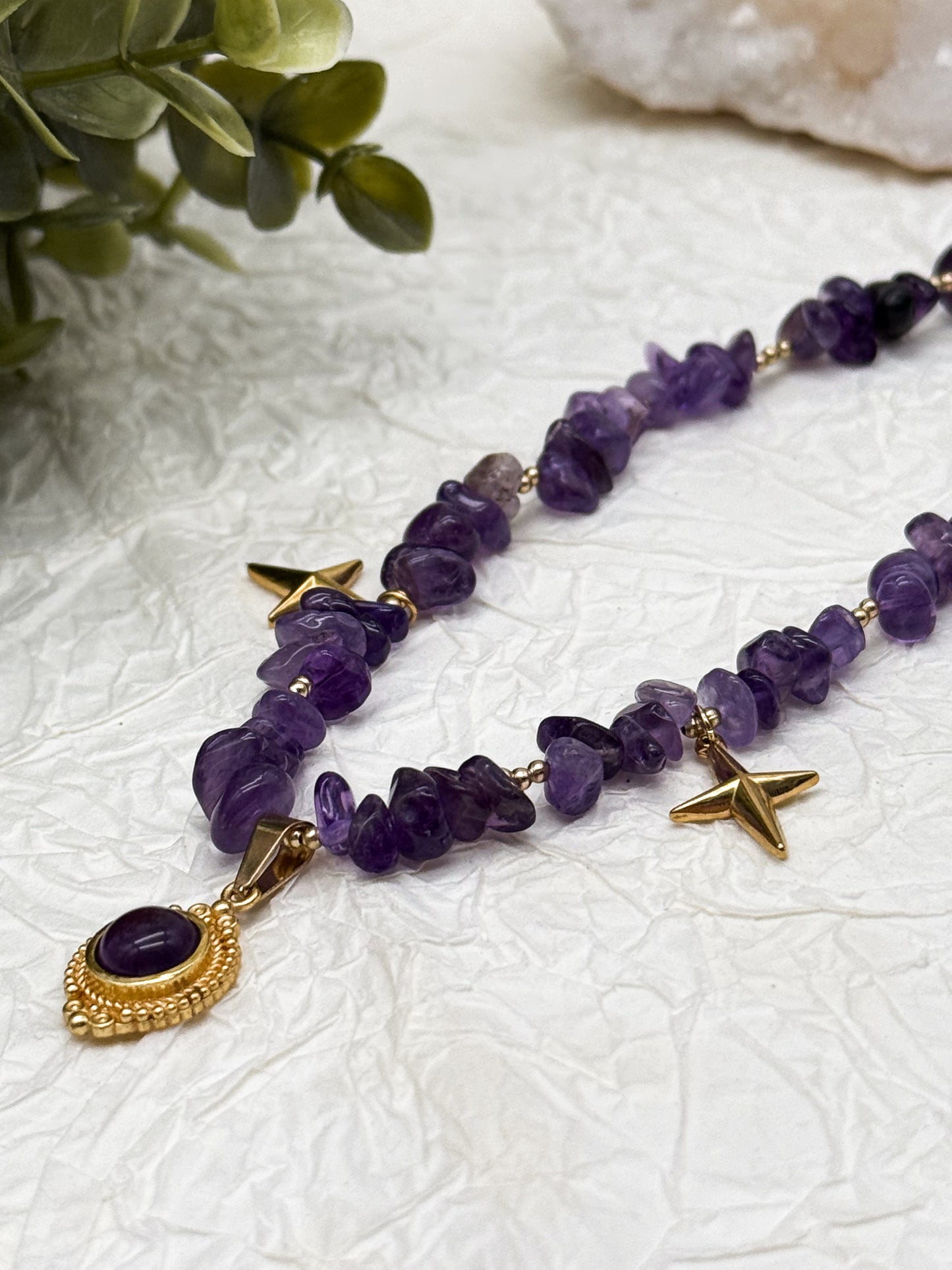 "Amethyst Awakening" Splitterkette | Gold & Silber | Amethyst