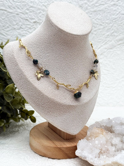 Golden crown of nature | Howlith - Moosachat | Edelstahl