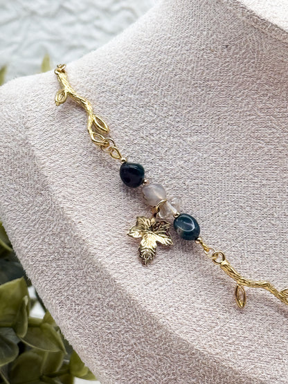 Golden crown of nature | Howlith - Moosachat | Edelstahl