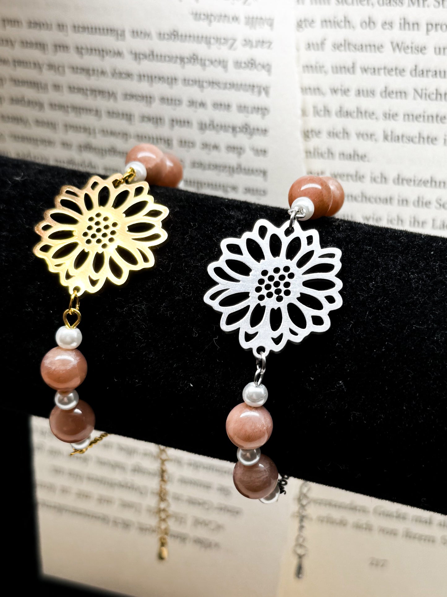 Sonnenstein Blumen Armand | Silber & Gold | Edelstahl