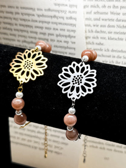 Sonnenstein Blumen Armand | Silber & Gold | Edelstahl