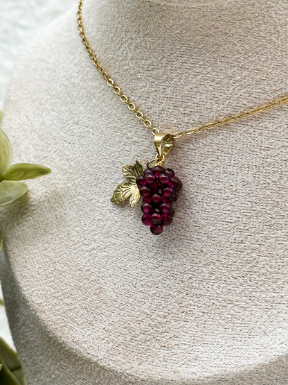 Like fine Wine Kette | Gold & Silber | Granat