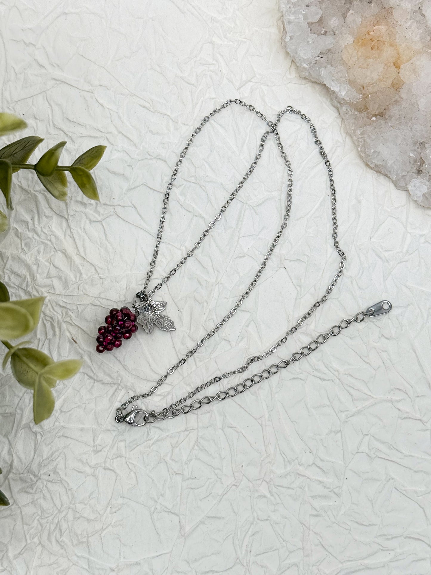 Like fine Wine Kette | Gold & Silber | Granat