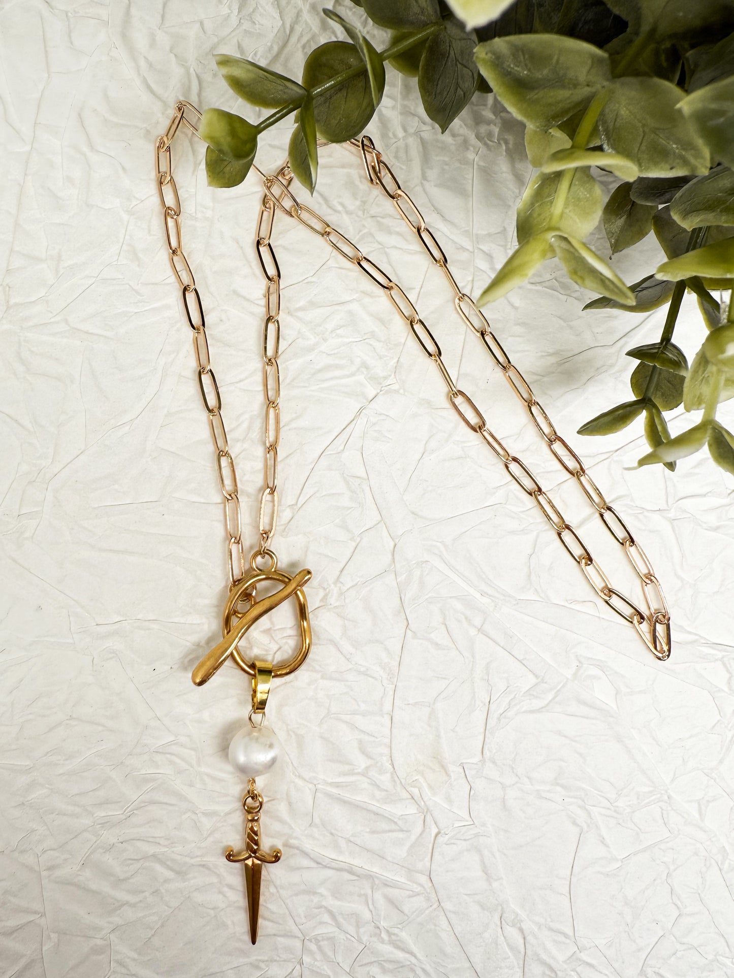 Ocean Fighter Kette | Gold & Silber | Süßwasserperle