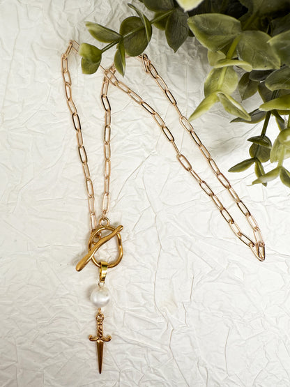 Ocean Fighter Kette | Gold & Silber | Süßwasserperle