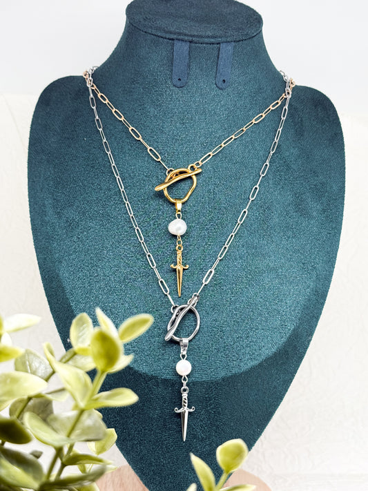 Ocean Fighter Kette | Gold & Silber | Süßwasserperle