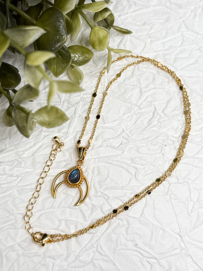 Witches Heart of Moonlight Kette | Gold & Silber | Labradorit