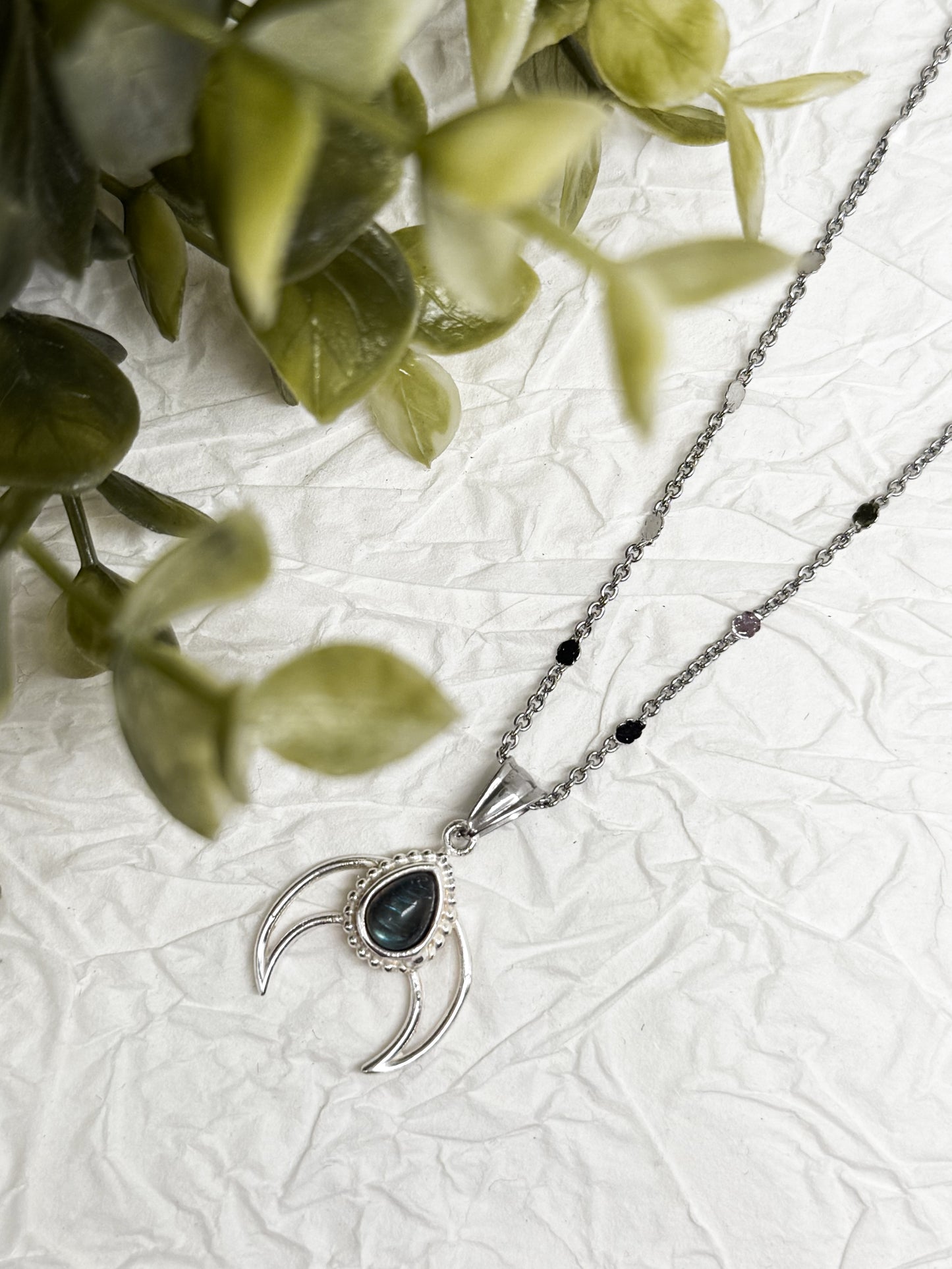 Witches Heart of Moonlight Kette | Gold & Silber | Labradorit