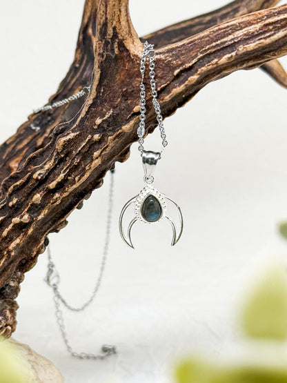 Witches Heart of Moonlight Kette | Gold & Silber | Labradorit