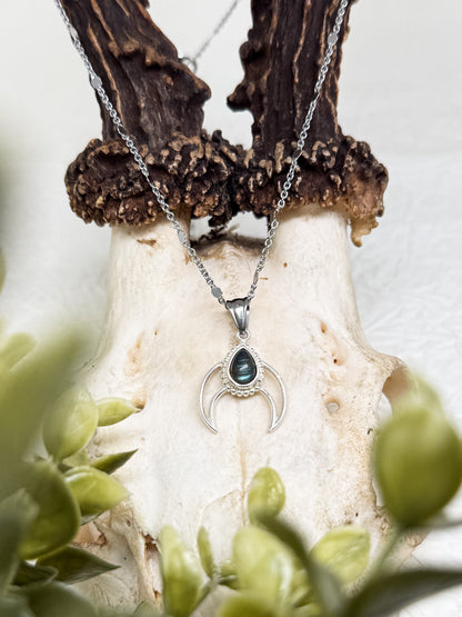 Witches Heart of Moonlight Kette | Gold & Silber | Labradorit