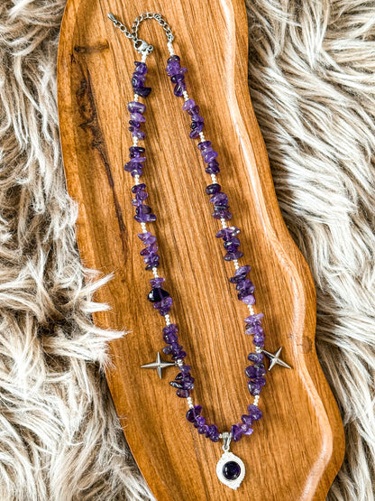 "Amethyst Awakening" Splitterkette | Gold & Silber | Amethyst