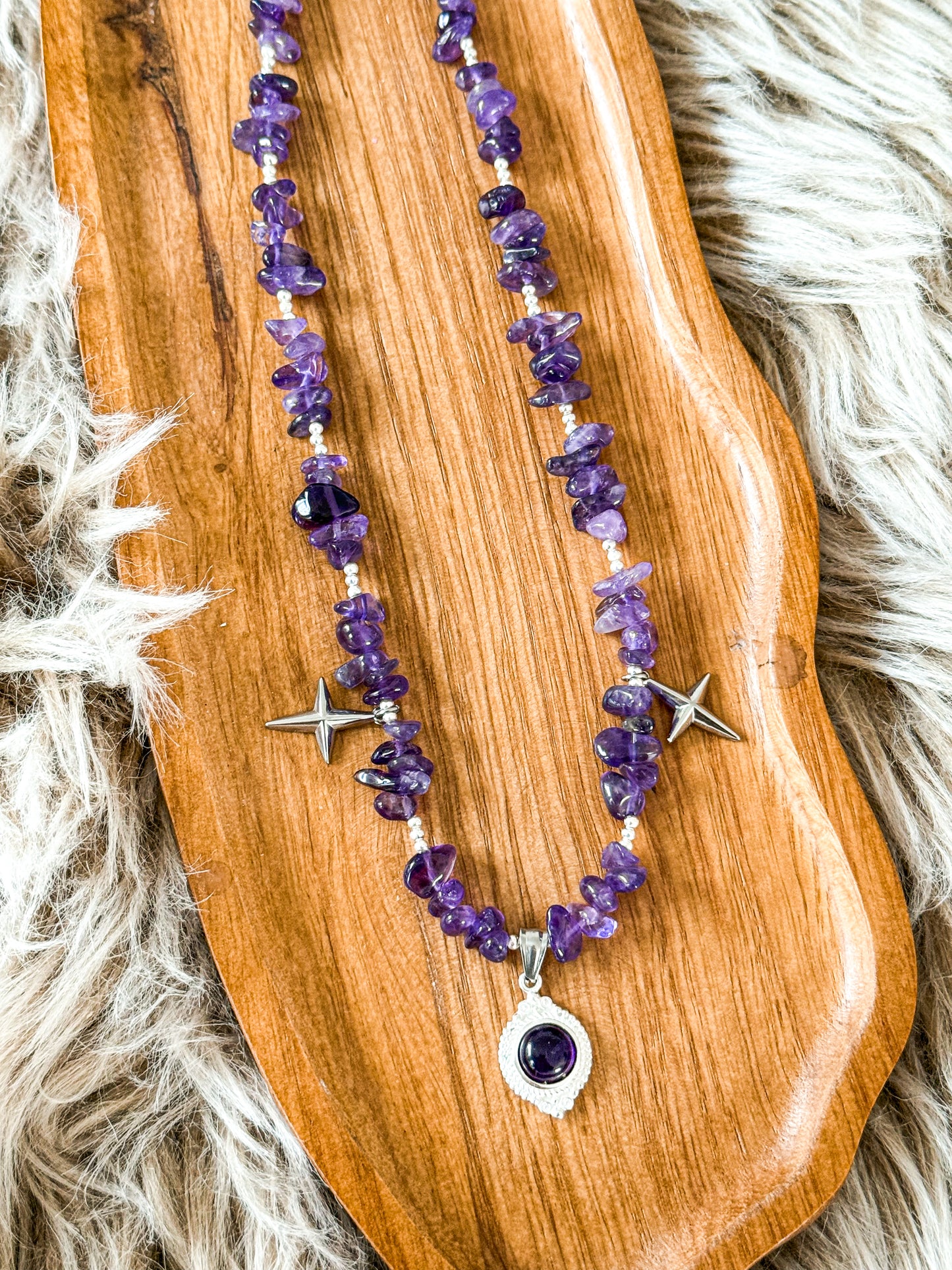 "Amethyst Awakening" Splitterkette | Gold & Silber | Amethyst