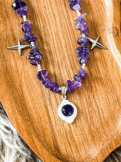 "Amethyst Awakening" Splitterkette | Gold & Silber | Amethyst