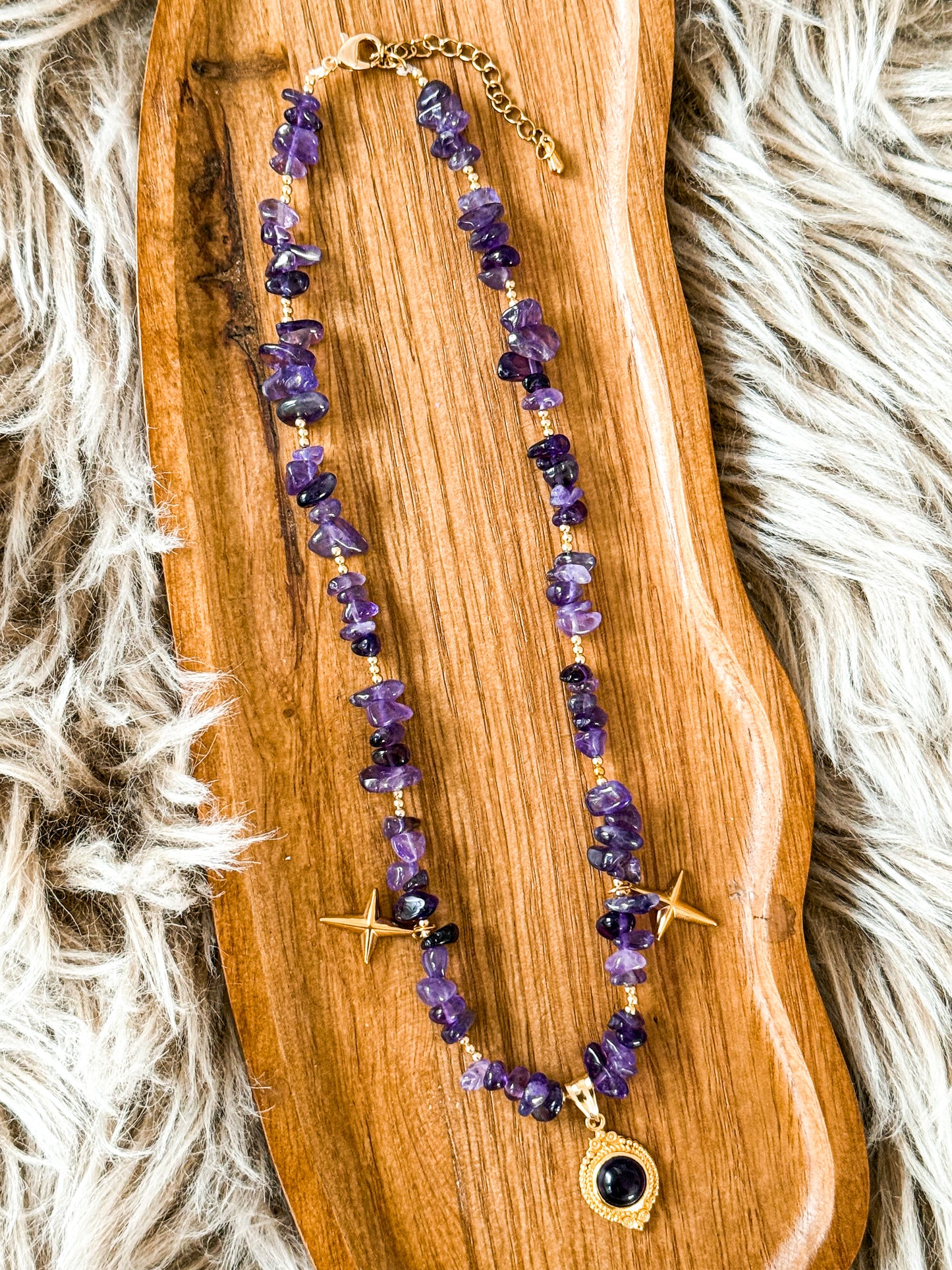 "Amethyst Awakening" Splitterkette | Gold & Silber | Amethyst