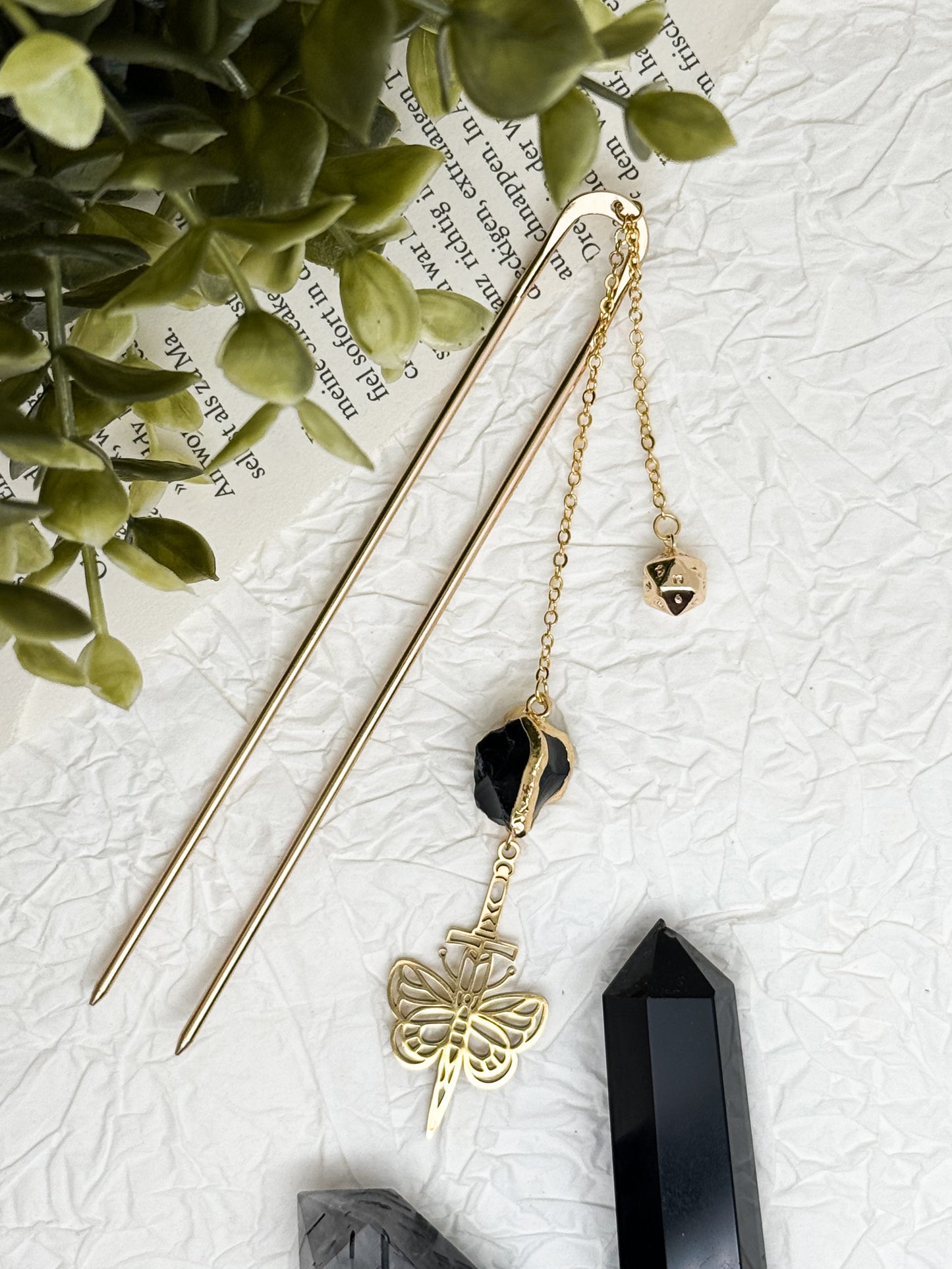 Haarnadeln mit DnD Fighter | Gold und Silber