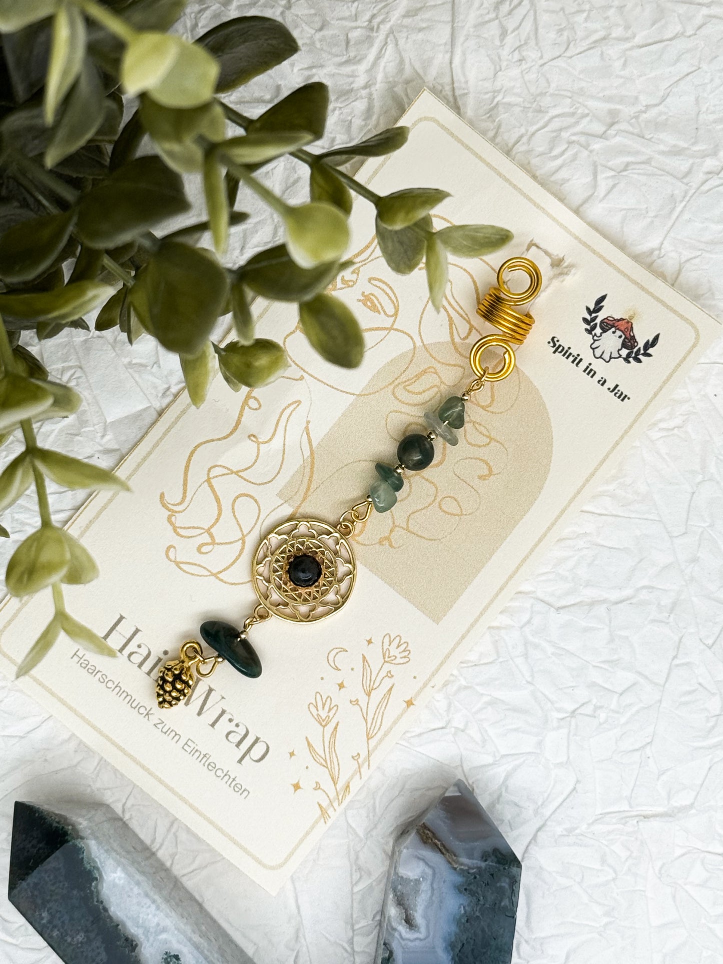 Hair Wrap "Witch ritual in the forest" | Dreadschmuck | Moosachat