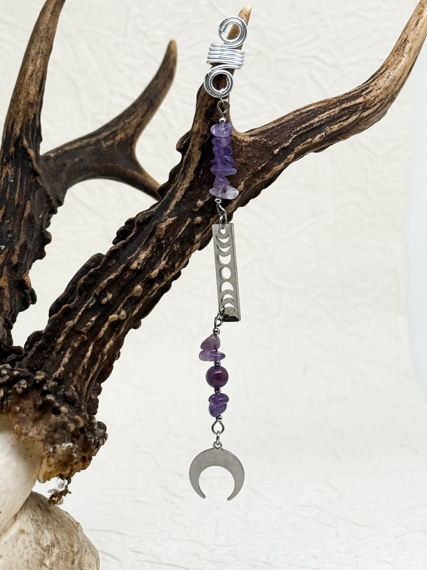 Hair Wrap Moonphases | Dreadschmuck | Amethyst