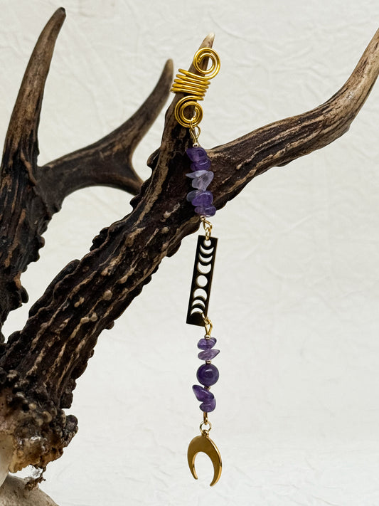 Hair Wrap Moonphases | Dreadschmuck | Amethyst