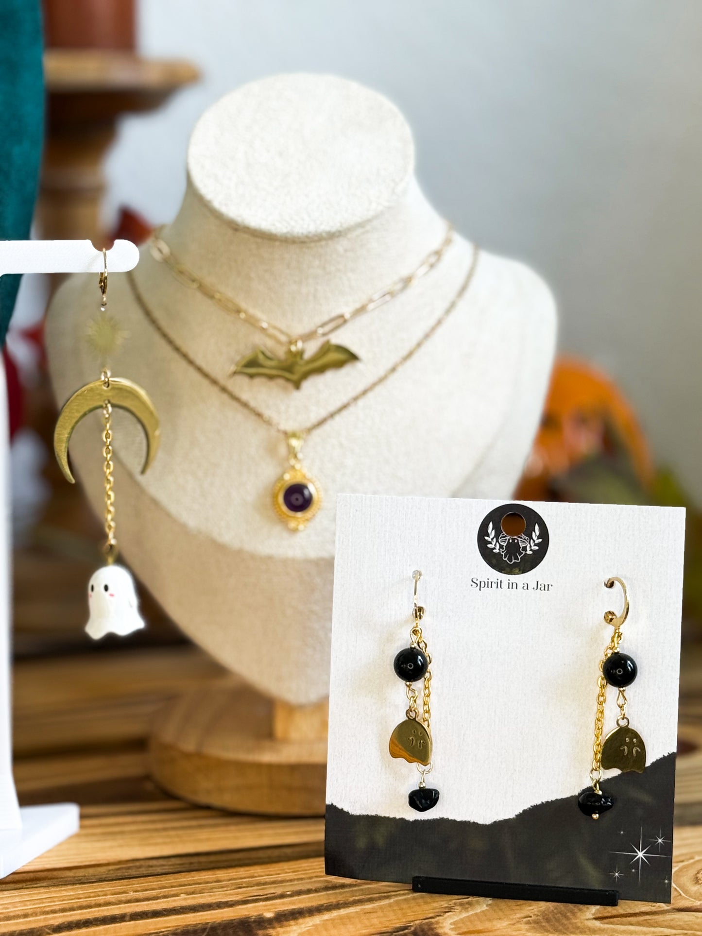 Haunted Obsidian Earrings - Obsidian Ohrringe | Gold & Silber | Edelstahl
