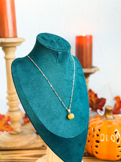 Schlichte Kürbiskette Kette | Gold & Silber | Topas-Jade