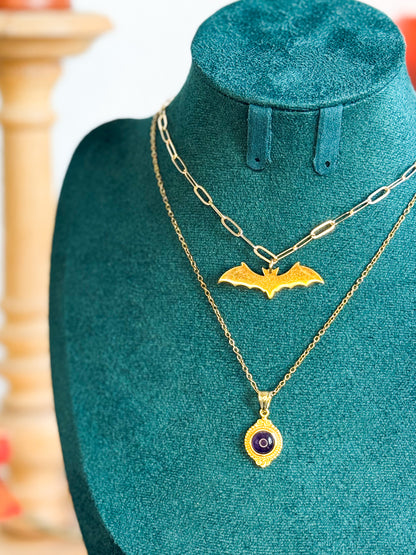 Eternal Night Kette | Gold & Silber | Amethyst