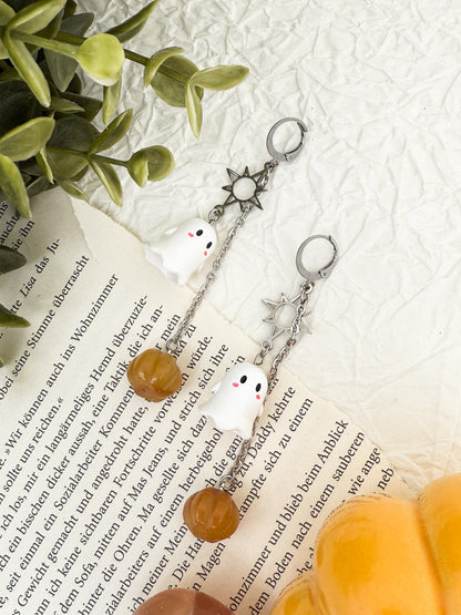 Sunny Boo Earrings - Topas-Jade Kürbis Ohrringe | Gold & Silber | Edelstahl