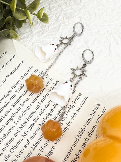 Sunny Boo Earrings - Topas-Jade Kürbis Ohrringe | Gold & Silber | Edelstahl