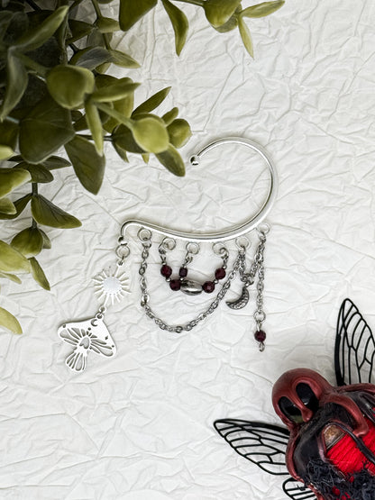 Ohrhaken EINZELN | Ohrmanschette fly agaric | Ohrringe ohne Ohrlöcher