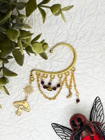 Ohrhaken EINZELN | Ohrmanschette fly agaric | Ohrringe ohne Ohrlöcher