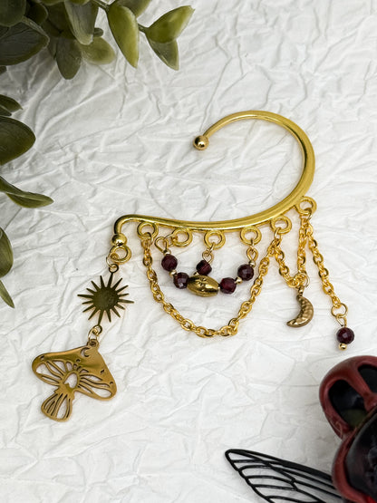 Ohrhaken EINZELN | Ohrmanschette fly agaric | Ohrringe ohne Ohrlöcher