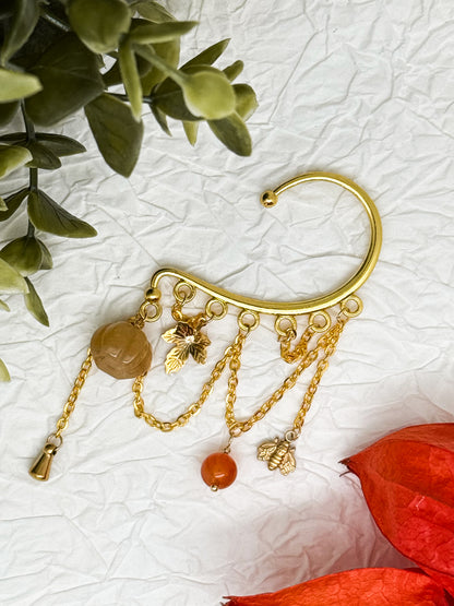 Ohrhaken EINZELN | Ohrmanschette Pumpkin Spice | Ohrringe ohne Ohrlöcher