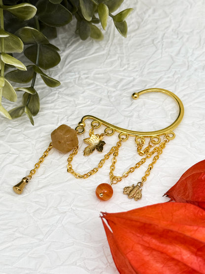 Ohrhaken EINZELN | Ohrmanschette Pumpkin Spice | Ohrringe ohne Ohrlöcher