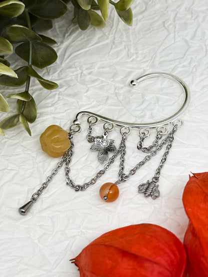 Ohrhaken EINZELN | Ohrmanschette Pumpkin Spice | Ohrringe ohne Ohrlöcher