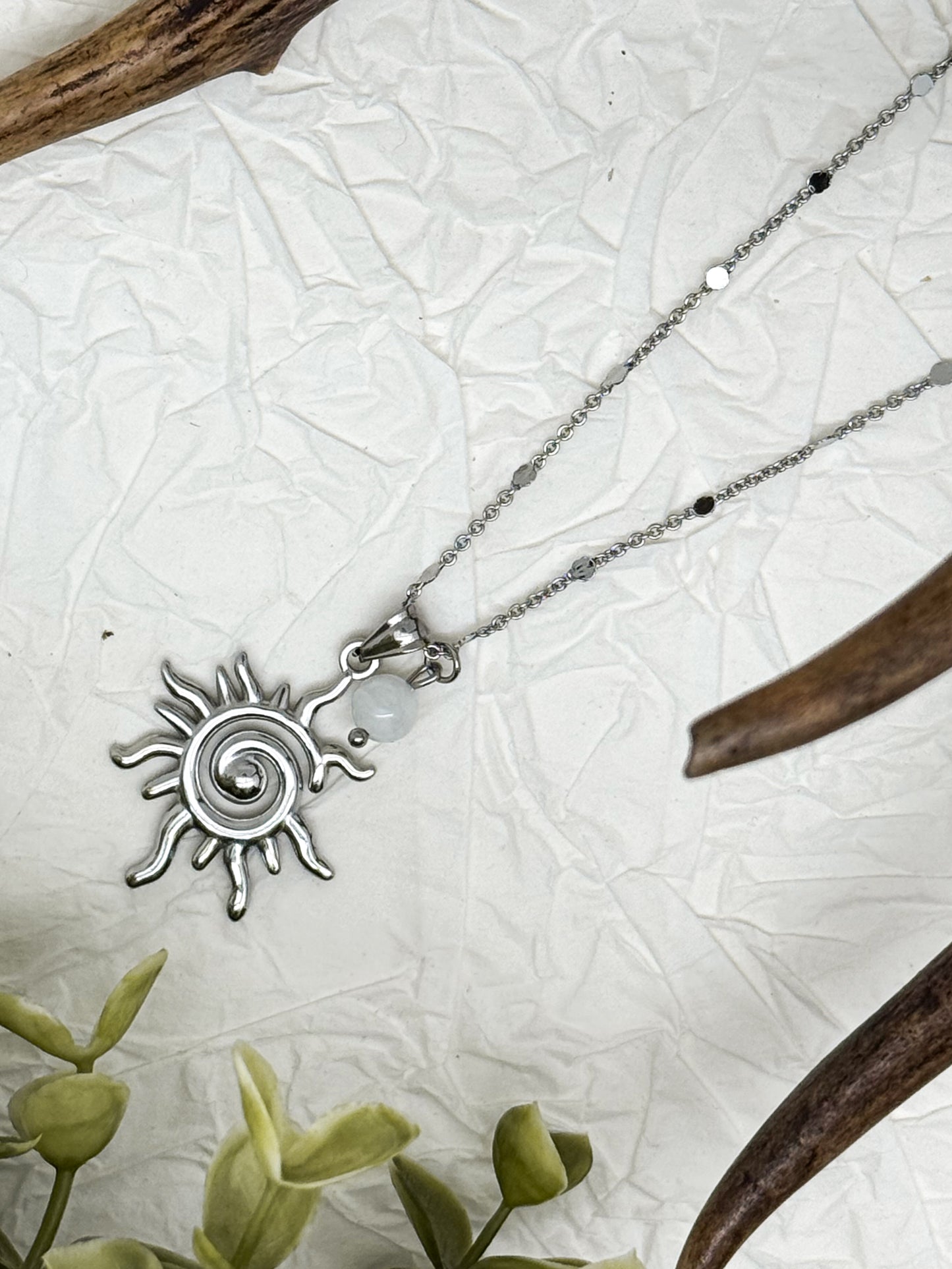 Sunlit Whisper Kette | Gold & Silber | Mondstein