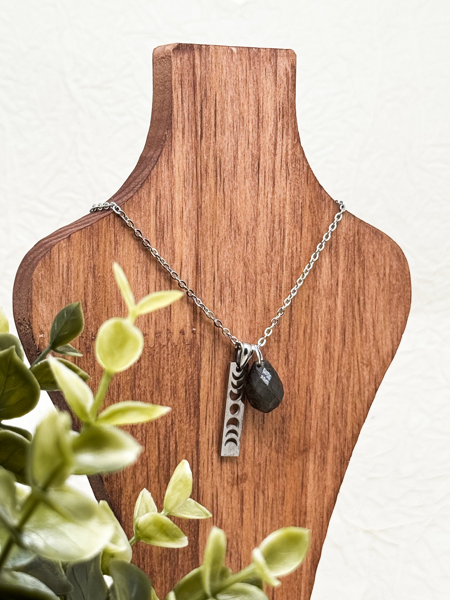 Lunar Cycle Kette | Gold & Silber | Labradorit & Sonnenstein