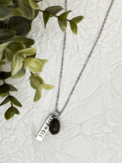 Lunar Cycle Kette | Gold & Silber | Labradorit & Sonnenstein