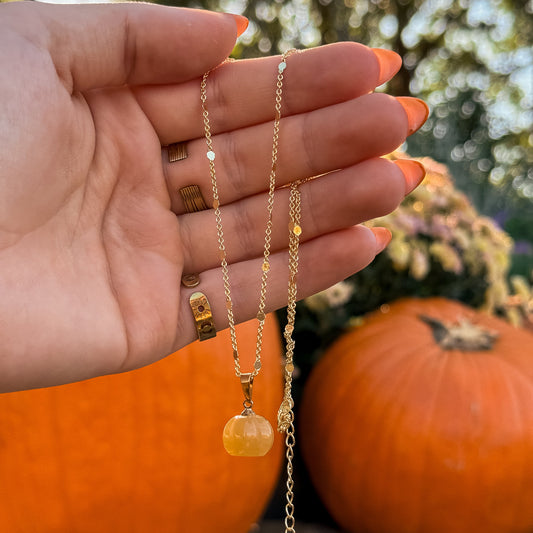 Schlichte Kürbiskette Kette | Gold & Silber | Topas-Jade