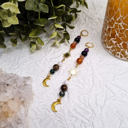 Another Universe - Chakra Edelstein Ohrringe | Silber und Gold