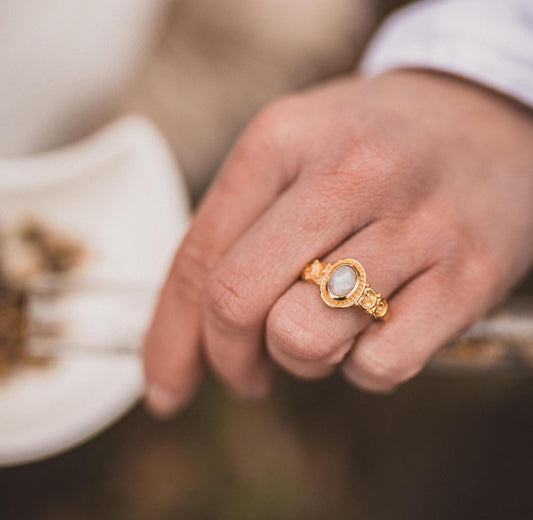 Kingdom of unification Ring | Mondstein - Amethyst | Größenverstellbar