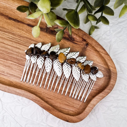 Haarkämme mit verschiedenen Edelsteinen - Haarschmuck | Silber