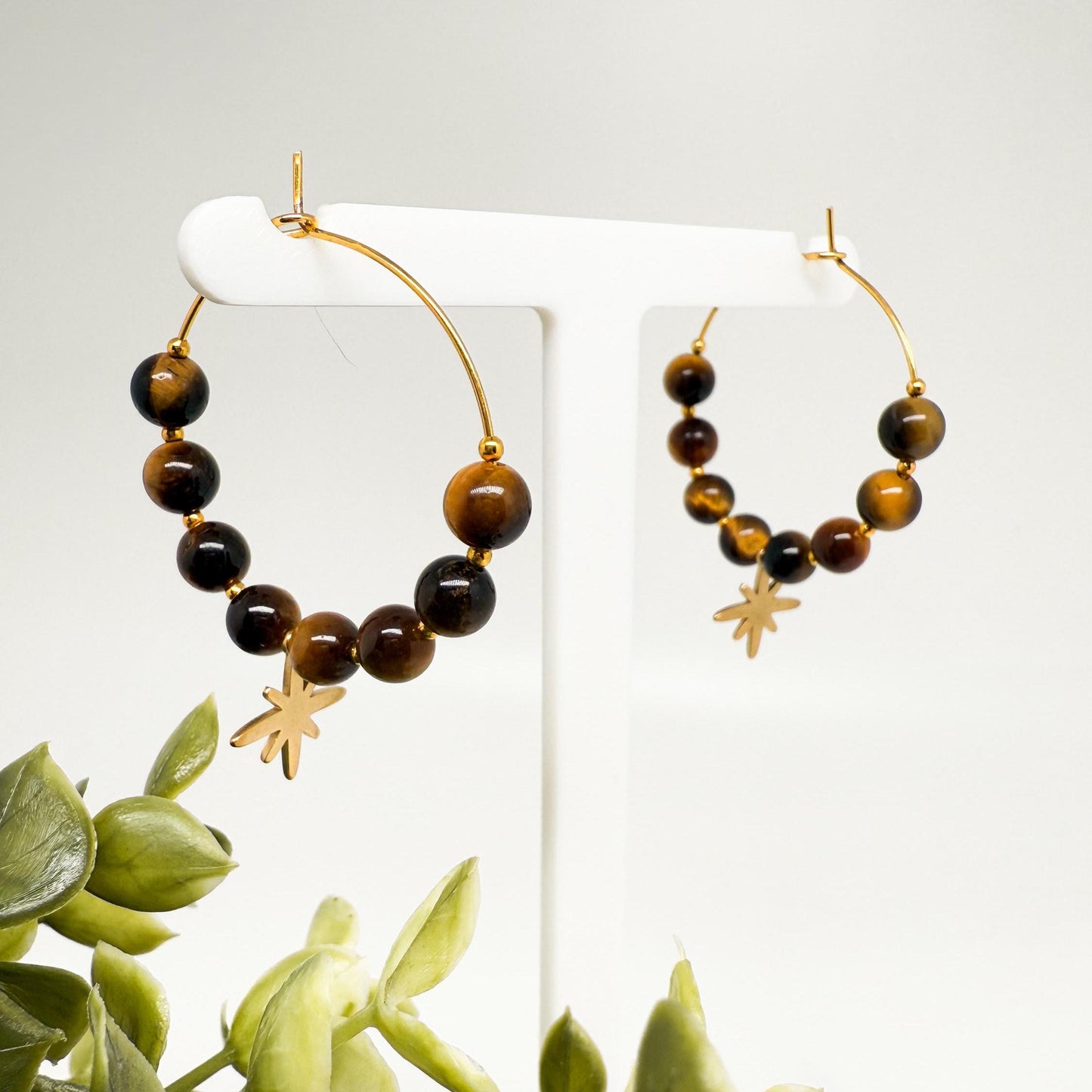 Eye of the tiger Ohrringe | Gold & Silber| Tigerauge