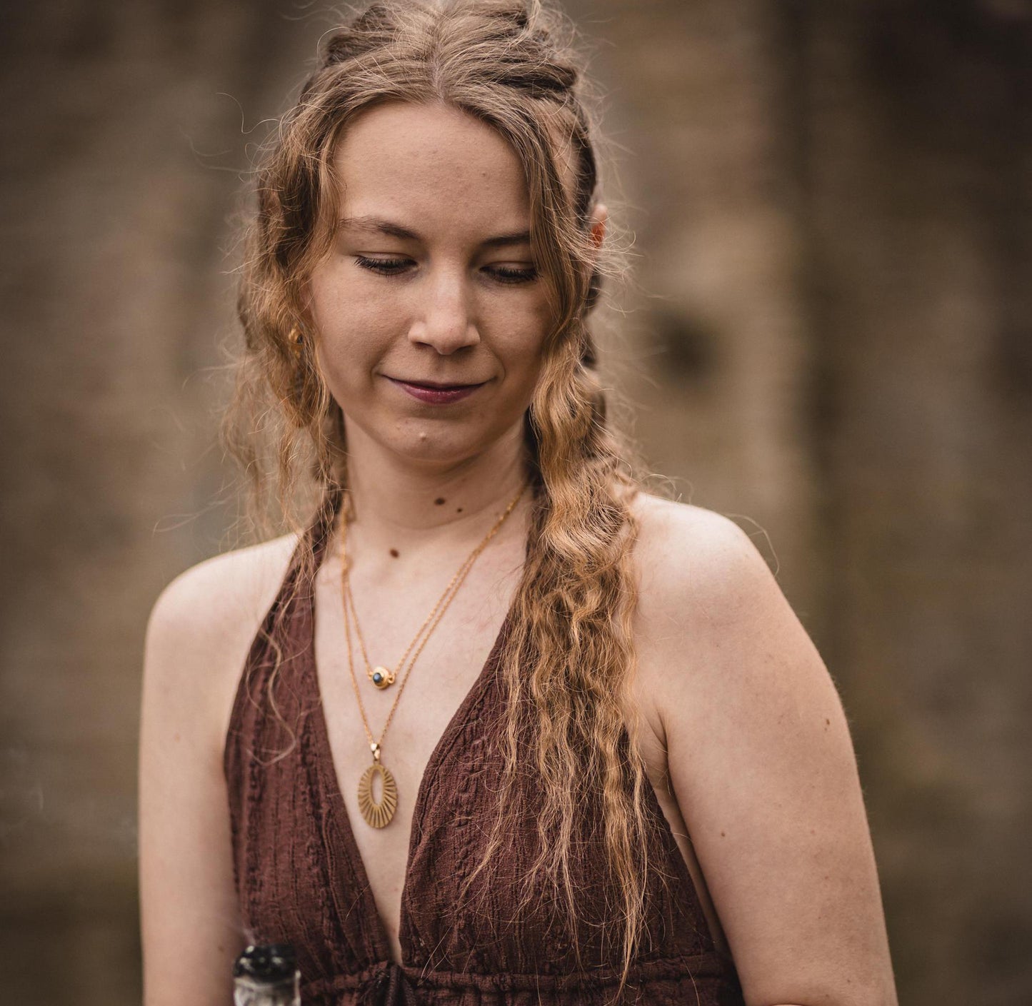 Solstice Glow Labradorit Doppel-Kette | Edelstahl