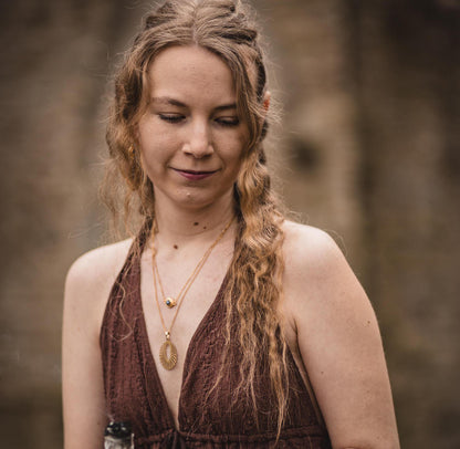 Solstice Glow Labradorit Doppel-Kette | Edelstahl