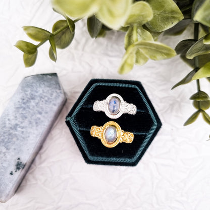 Kingdom of unification Ring | Mondstein - Amethyst | Größenverstellbar