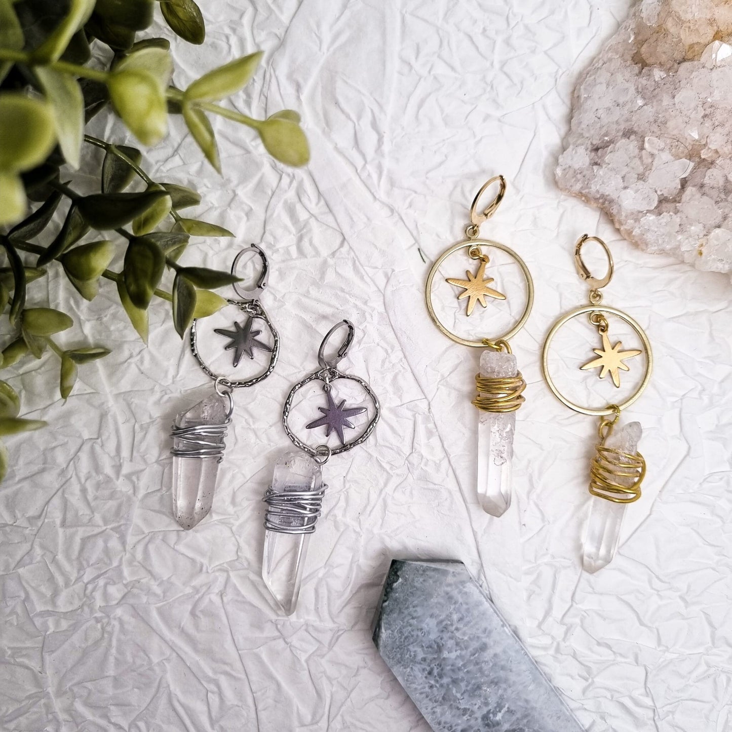 Spirit of the polarstar l Silber & Gold | Bergkristall Spitzen