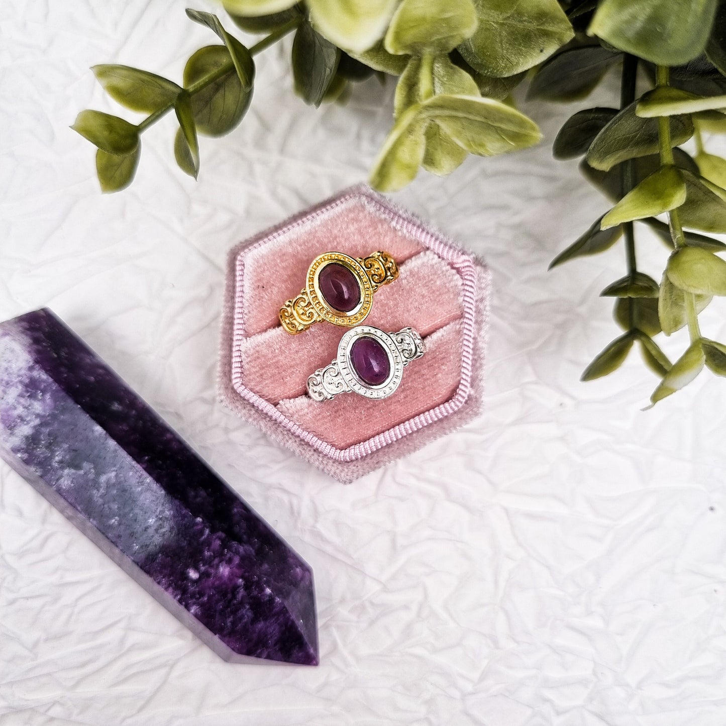 Kingdom of unification Ring | Mondstein - Amethyst | Größenverstellbar