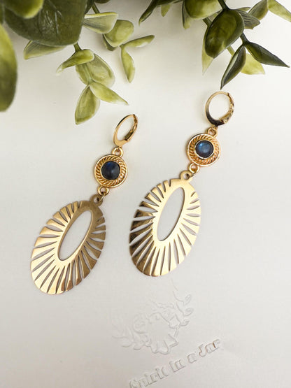 Solstice Glow Labradorit Ohrringe | Gold & Silber