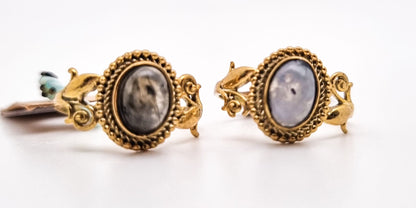 Blumiger Labradorit - Mondstein Ring | Gr. 5-7